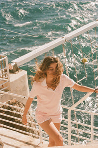 Hotel du Cap Cursive Terry Polo - Eden Pink