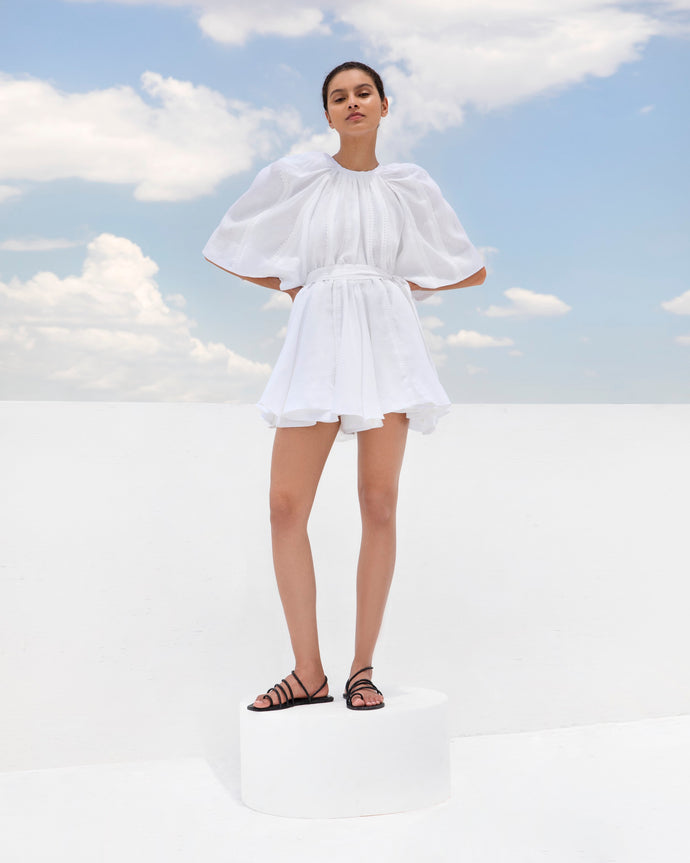 Athenee Dress - White Linen