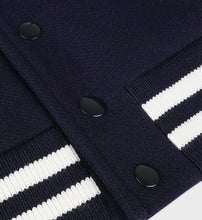 Load image into Gallery viewer, Eden Crest Wool Varsity Jacket - Navy
