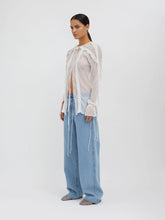 Load image into Gallery viewer, Floating Sheer Lapped Shirt - White
