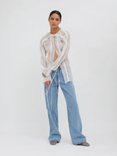 Load image into Gallery viewer, Floating Sheer Lapped Shirt - White
