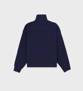 Hotel du Cap Cursive Quarter Zip - Navy