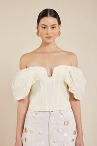 Samantha Short Sleeve Top - Off White