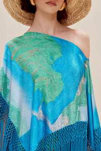 Ashanti Long Top - Landscape Print