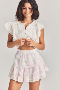 Ruffle Mini Skirt - Multi Tie Dye