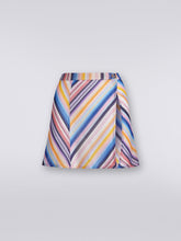 Load image into Gallery viewer, Miniskirt - Multicolor Blue Stripes

