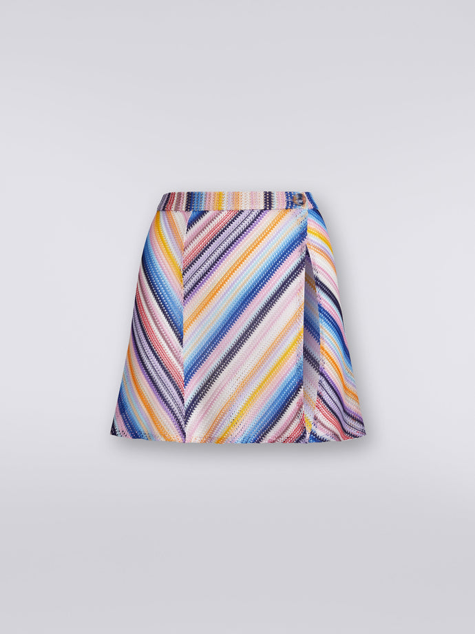 Miniskirt - Multicolor Blue Stripes