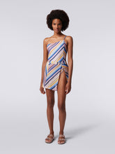 Load image into Gallery viewer, Miniskirt - Multicolor Blue Stripes
