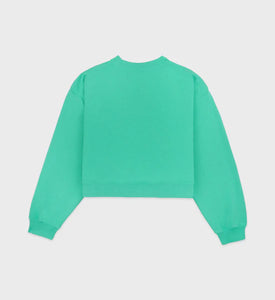 NY Tennis Club Cropped Crewneck - Caribbean