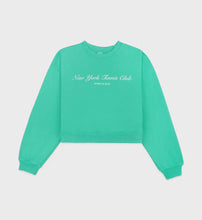 Load image into Gallery viewer, NY Tennis Club Cropped Crewneck - Caribbean
