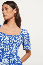 Load image into Gallery viewer, Marinelli Mini Dress - Sidra Floral Print - Blue
