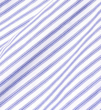 Load image into Gallery viewer, SRC Embroidered Button Down Shirt - White/Blue Stripe Dot
