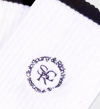 Load image into Gallery viewer, SRHWC Embroidered Socks White/Navy
