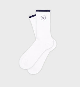 SRHWC Embroidered Socks White/Navy