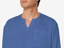 Load image into Gallery viewer, Camicia Blue Bar Linen Shirt - Bright Blue
