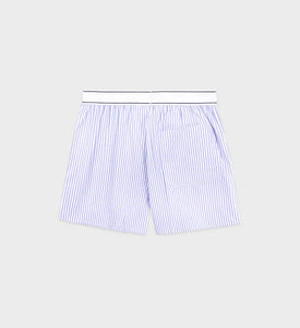 Serif Logo Boxer Shorts - White/Blue Stripe Dot