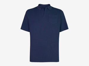 T-Shirt Crew Cotton Polo T Shirt - Navy Blue