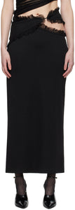 Carina Interlinked Long Skirt - Black