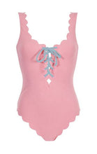 Load image into Gallery viewer, Palm Springs Tie Maillot - Violette/Azure
