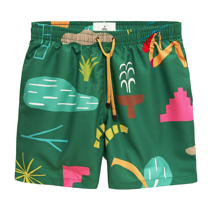 Long Prep Trunks - Ipanema Green